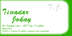 tivadar jokay business card